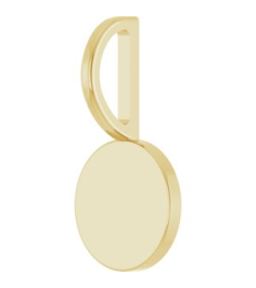 88225 Pendant 14K Yellow 15 X 7.67 Mm Polished Engravable Disc Pendant