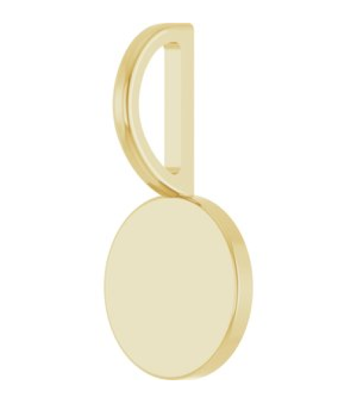 88225 Pendant 14K Yellow 15 X 7.67 Mm Polished Engravable Disc Pendant
