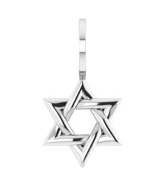 88329 Pendant Sterling Silver 19.6 X 10.4 Mm Polished Star Of David Pendant