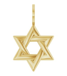 88329 Pendant 14K Yellow 25.6 X 15.7 Mm Polished Star Of David Pendant