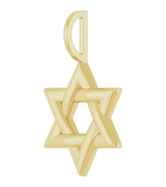 88329 Pendant 14K Yellow 25.6 X 15.7 Mm Polished Star Of David Pendant