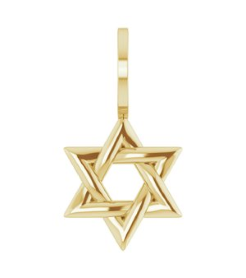 88329 Pendant 14K Yellow 19.6 X 10.4 Mm Polished Star Of David Pendant