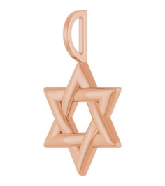 88329 Pendant 14K Rose 25.6 X 15.7 Mm Polished Star Of David Pendant