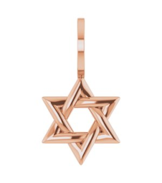 88329 Pendant 14K Rose 19.6 X 10.4 Mm Polished Star Of David Pendant