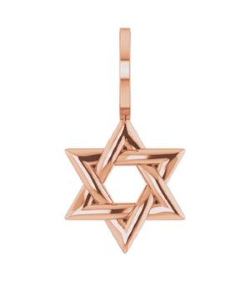 88329 Pendant 14K Rose 19.6 X 10.4 Mm Polished Star Of David Pendant