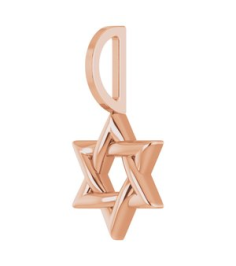 88329 Pendant 14K Rose 19.6 X 10.4 Mm Polished Star Of David Pendant