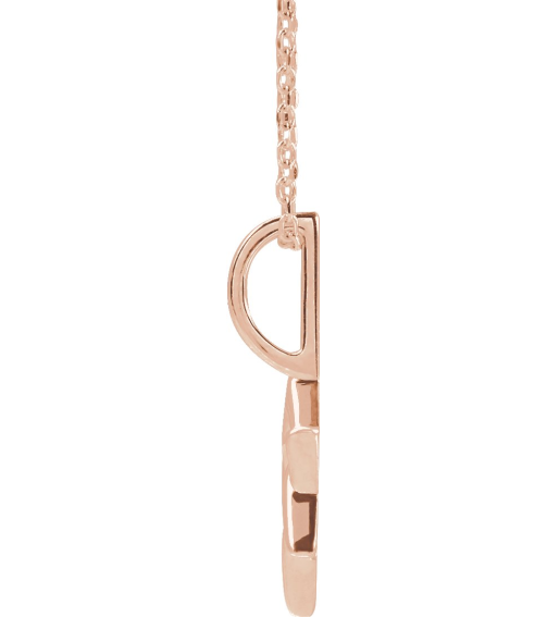 88329 Necklace 14K Rose 25.6 X 15.7 Mm 16-18 In Polished Star Of David Necklace