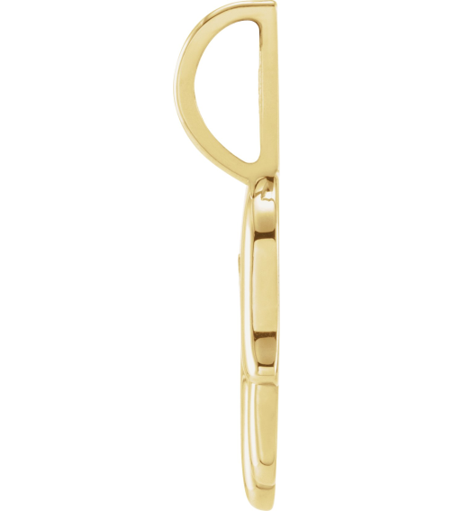 88211 Pendant Set 14K Yellow Round Natural Diamond 1.7Mm 0.02 Ct I1, G-H Polished .02 Ct Natural Diamond Hamsa Hand Pendant