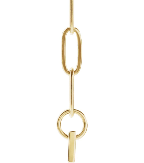 88328 Necklace 14K Yellow 30 X 3.5 Mm 18 In Polished Engravable Bar Necklace
