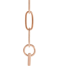88328 Necklace 14K Rose 30 X 3.5 Mm 16 In Polished Engravable Bar Necklace