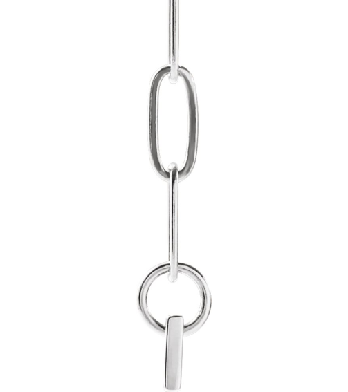 88328 Necklace Sterling Silver 30 X 3.5 Mm 16 In Polished Engravable Bar Necklace