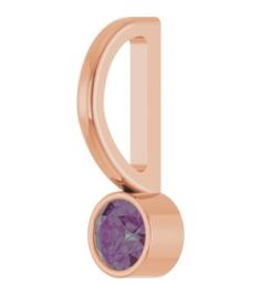 88105 Pendant Set 14K Rose Round Natural Alexandrite 3 Mm Polished Natural Alexandrite Bezel-Set Pendant