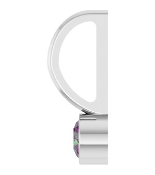 88105 Pendant Set 14K White Round Natural Alexandrite 3 Mm Polished Natural Alexandrite Bezel-Set Pendant