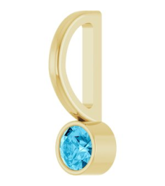 88105 Pendant Set 14K Yellow Round Natural Aquamarine 3 Mm Polished Natural Aquamarine Bezel-Set Pendant
