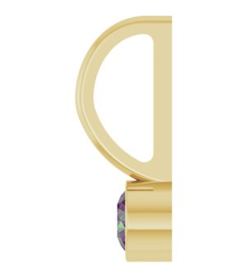 88105 Pendant Set 14K Yellow Round Natural Alexandrite 3 Mm Polished Natural Alexandrite Bezel-Set Pendant