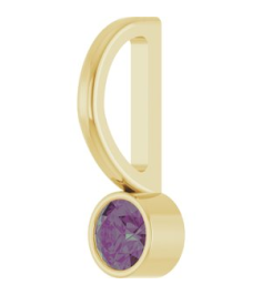 88105 Pendant Set 14K Yellow Round Lab-Grown Alexandrite 3 Mm Polished Lab-Grown Alexandrite Bezel-Set Pendant