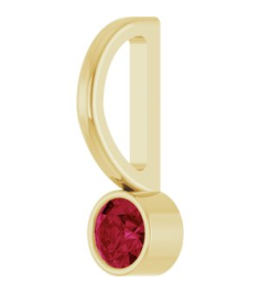 88105 Pendant Set 14K Yellow Round Natural Ruby 3 Mm Polished Natural Ruby Bezel-Set Pendant