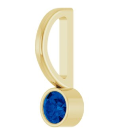 88105 Pendant Set 14K Yellow Round Natural Blue Sapphire 3 Mm Polished Natural Blue Sapphire Bezel-Set Pendant