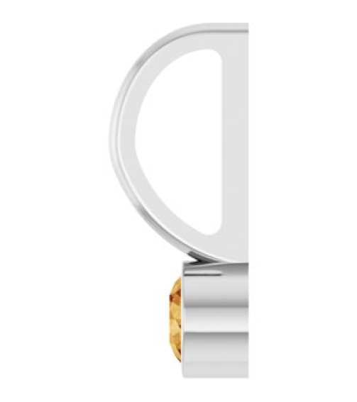 88105 Pendant Set Platinum Round Natural Citrine 3 Mm Polished Natural Citrine Bezel-Set Pendant