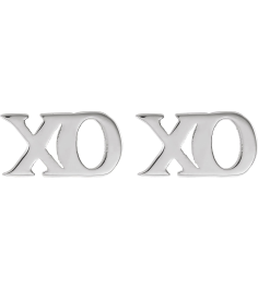88317 Earring Sterling Silver 8.2 X 3.6 Mm Pair Friction Backs Included Polished Petite Xo Stud Earrings