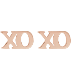 88317 Earring 14K Rose 8.2 X 3.6 Mm Pair Friction Backs Included Polished Petite Xo Stud Earrings