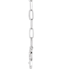 88290 Necklace Set Sterling Silver Round Natural Diamond 1.2Mm 18 Ctw I1, G-H 16 In Polished Heart And Arrow Necklace