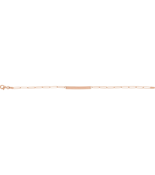 Brc903 Bracelet 14K Rose 30 X 3.5 Mm 7 In Polished Engravable Skinny Bar Bracelet