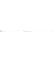 Brc903 Bracelet 14K White 30 X 3.5 Mm 7 In Polished Engravable Skinny Bar Bracelet