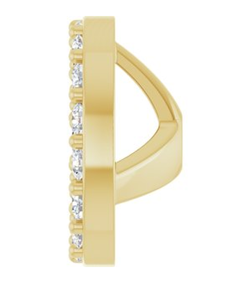 88306 Set 14K Yellow 4.5 Mm Pair Polished 15 Ctw Natural Diamond Halo-Style Earring Jackets