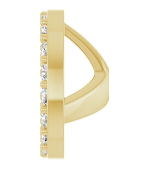 88306 Set 14K Yellow 5.5 Mm Pair Polished 15 Ctw Natural Diamond Halo-Style Earring Jackets
