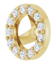 88306 Set 14K Yellow 4 Mm Pair Polished 16 Ctw Natural Diamond Halo-Style Earring Jackets