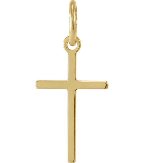 R16031 Pendant 14K Yellow 13 X 8.5 Mm Polished Cross Pendant