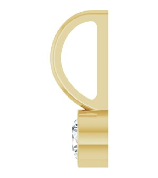 88105 Pendant Set 14K Yellow Round Natural Diamond 3.5Mm 16 Ct I1, G-H Polished 16 Ct Natural Diamond Solitaire Bezel-Set Charm Pendant
