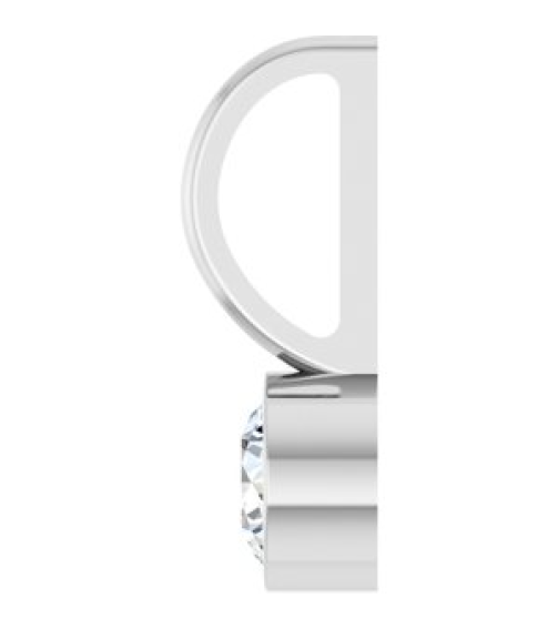 88105 Pendant Set Platinum Round Natural Diamond 4Mm 15 Ct Si2-Si3, G-H Polished 15 Ct Natural Diamond Solitaire Bezel-Set Charm Pendant
