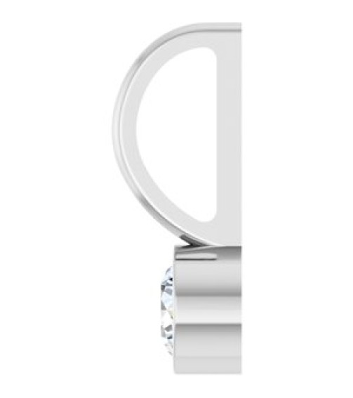 88105 Pendant Set Sterling Silver Round Natural Diamond 3.5Mm 16 Ct I1, G-H Polished 16 Ct Natural Diamond Solitaire Bezel-Set Charm Pendant