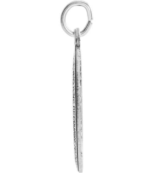 R5020 Pendant 14K White 12 X 8 Mm Polished Oval Miraculous Medal