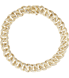 Brc911 Bracelet Set 14K Yellow Round Natural Diamond Natural Diamond 1.1Mm 1 12 Ctw I1, G-H 7 In Polished 1 12 Ctw Natural Diamond Curb Chain Bracelet