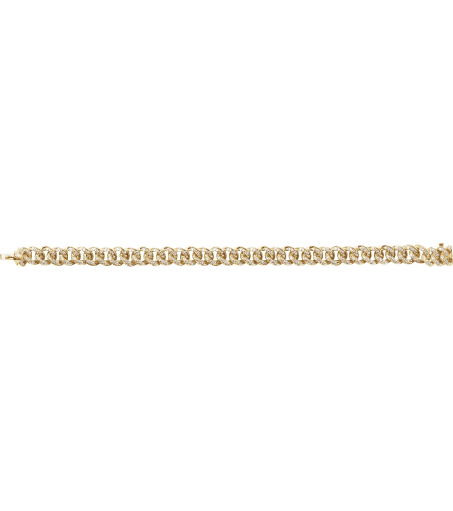 Brc911 Bracelet Set 14K Yellow Round Natural Diamond Natural Diamond 1.1Mm 1 12 Ctw I1, G-H 7 In Polished 1 12 Ctw Natural Diamond Curb Chain Bracelet