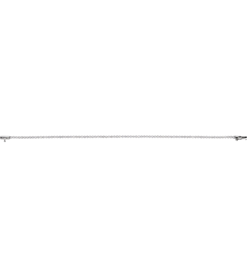 Brc912 Bracelet Set 14K White Round Natural Diamond 1.7Mm 1 58 Ctw I1, G-H 7 In Polished 1 58 Ctw Natural Diamond Lightweight Line Bracelet