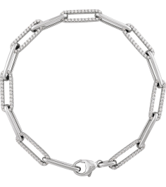 Brc914 Bracelet Set 14K White Round Natural Diamond Natural Diamond 1.1Mm 1 Ctw I1, G-H 7 In Polished 1 Ctw Natural Diamond Link Bracelet