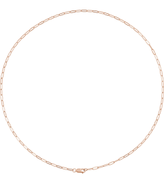 Ch1099 10K Rose Paperclip-Style 2.1 Mm 16 In Lobster Clasp Polished Paperclip-Style Chain