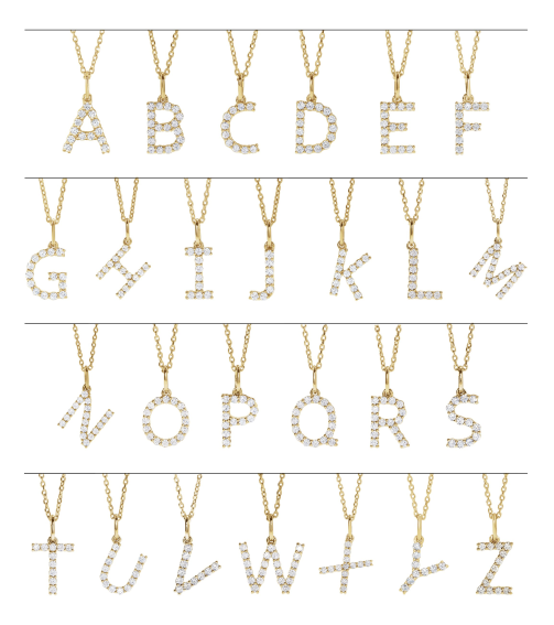 688970 Necklace Set 14K Yellow Initial D Lab-Grown Diamond Round 1.5 Mm Si1-Si2, G-H 14 Ctw 16-18 In Polished 14 Ctw Lab-Grown Diamond Initial Necklace