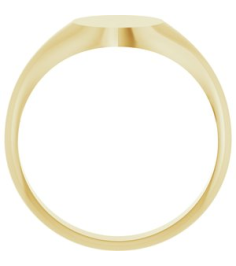 57836 14K Yellow Round 8 X 8 Mm Brush Polished Signet Ring