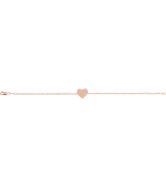 Brc908 Bracelet 14K Rose 11 X 11 Mm 7 In Polished Engravable Heart Bracelet