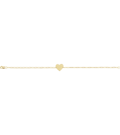 Brc908 Bracelet 14K Yellow 11 X 11 Mm 7 In Polished Engravable Heart Bracelet