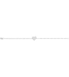 Brc908 Bracelet Sterling Silver 11 X 11 Mm 7 In Polished Engravable Heart Bracelet
