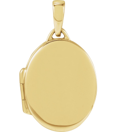 57868 Pendant 14K Yellow 24 X 13.75 Mm Polished Oval Locket