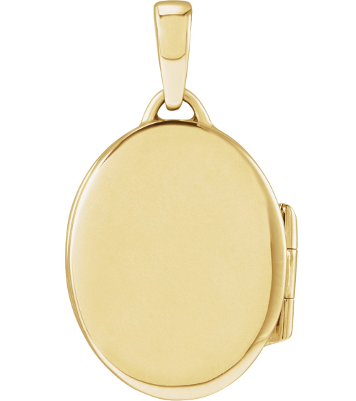 57868 Pendant 14K Yellow 24 X 13.75 Mm Polished Oval Locket