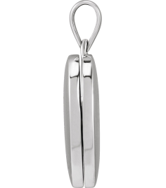 57868 Pendant 14K White 24 X 13.75 Mm Polished Oval Locket