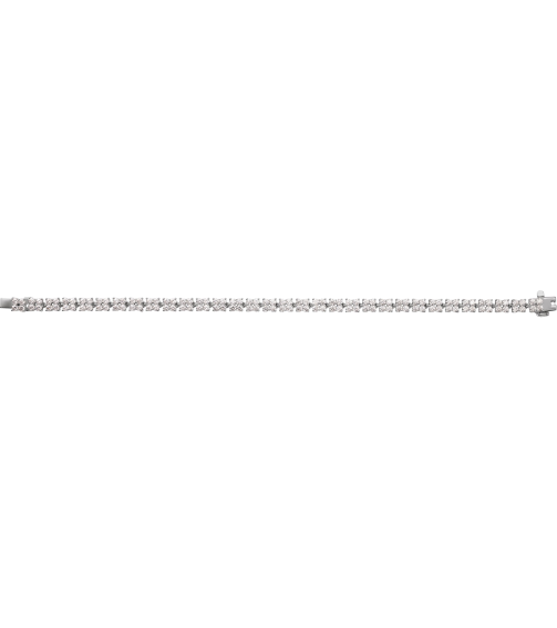 Brc921 Bracelet Set 14K White Round Lab-Grown Diamond Lab-Grown Diamond 2.2Mm 5 13 Ctw Si1-Si2, G-H 7 14 In Polished 5 13 Ctw Lab-Grown Diamond Cluster Line Bracelet